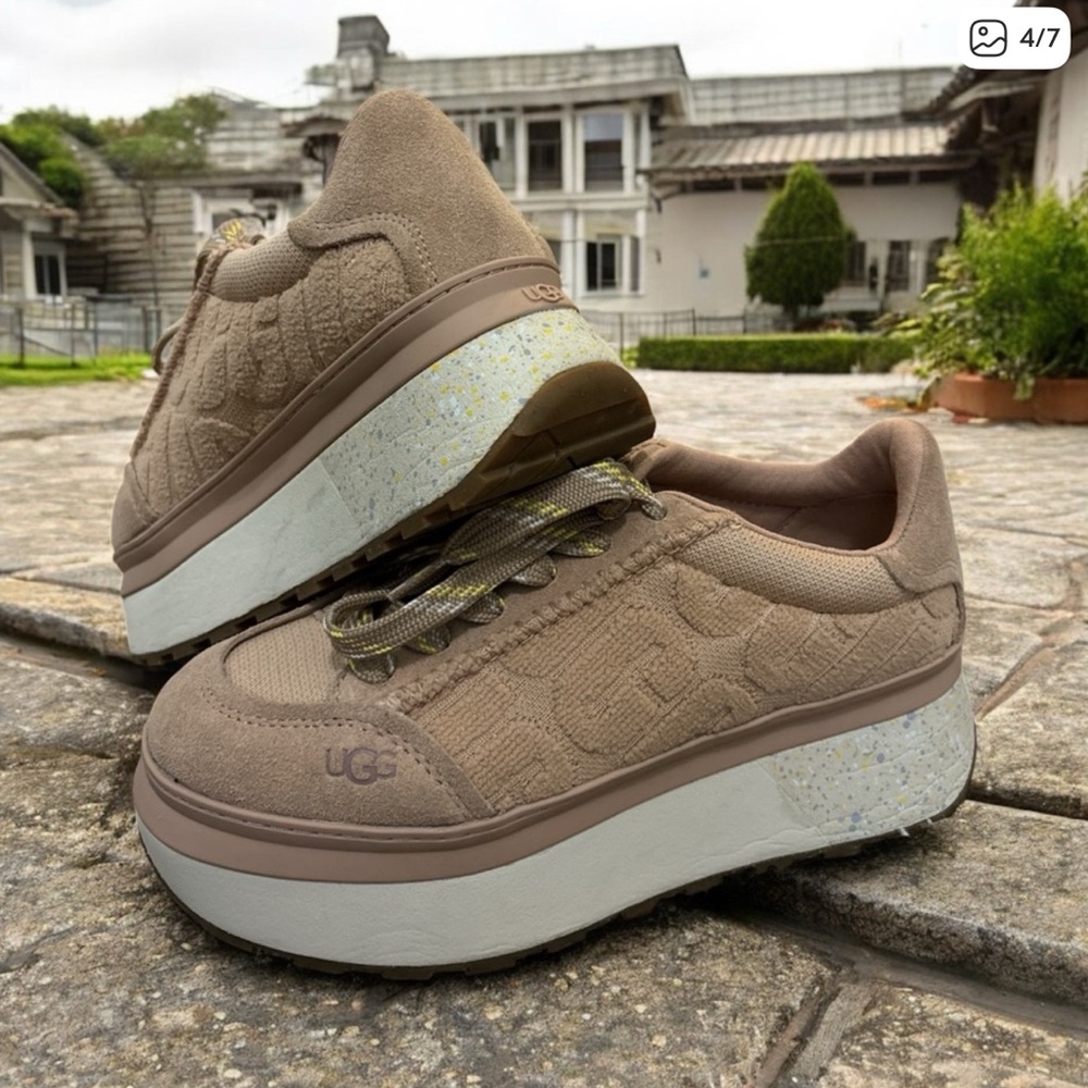 UGG Women's Beige Platform Sneakers